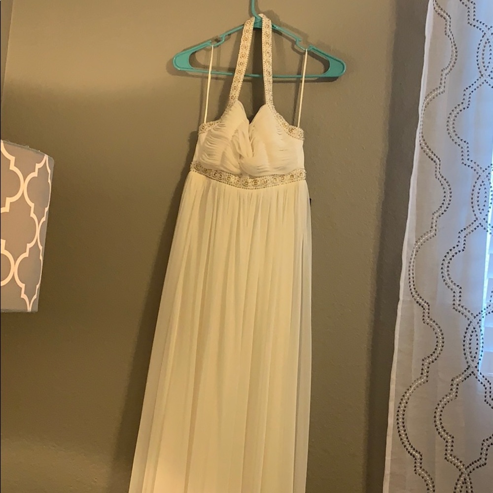 White prom dress